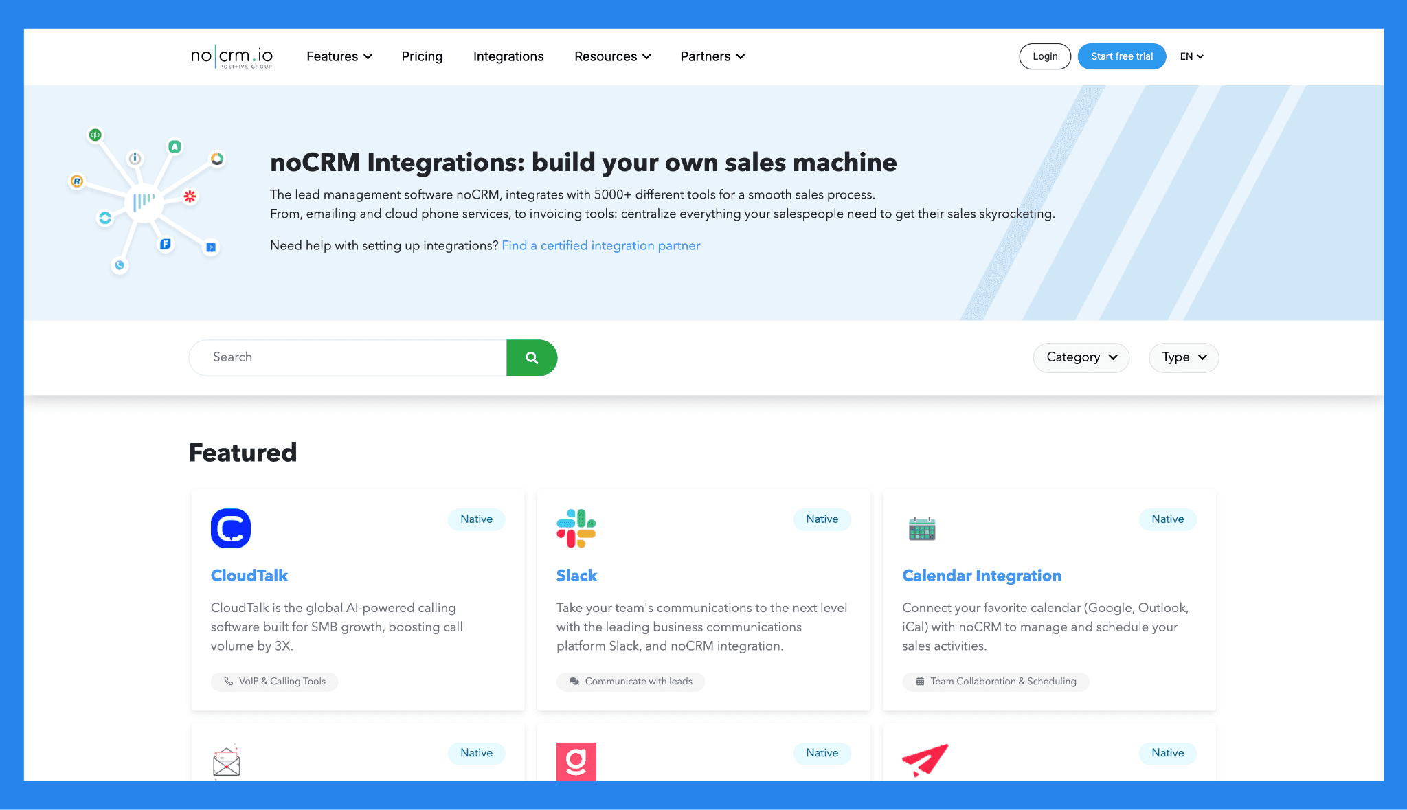 Key Features of noCRM.io:of noCRM.io: Integrations