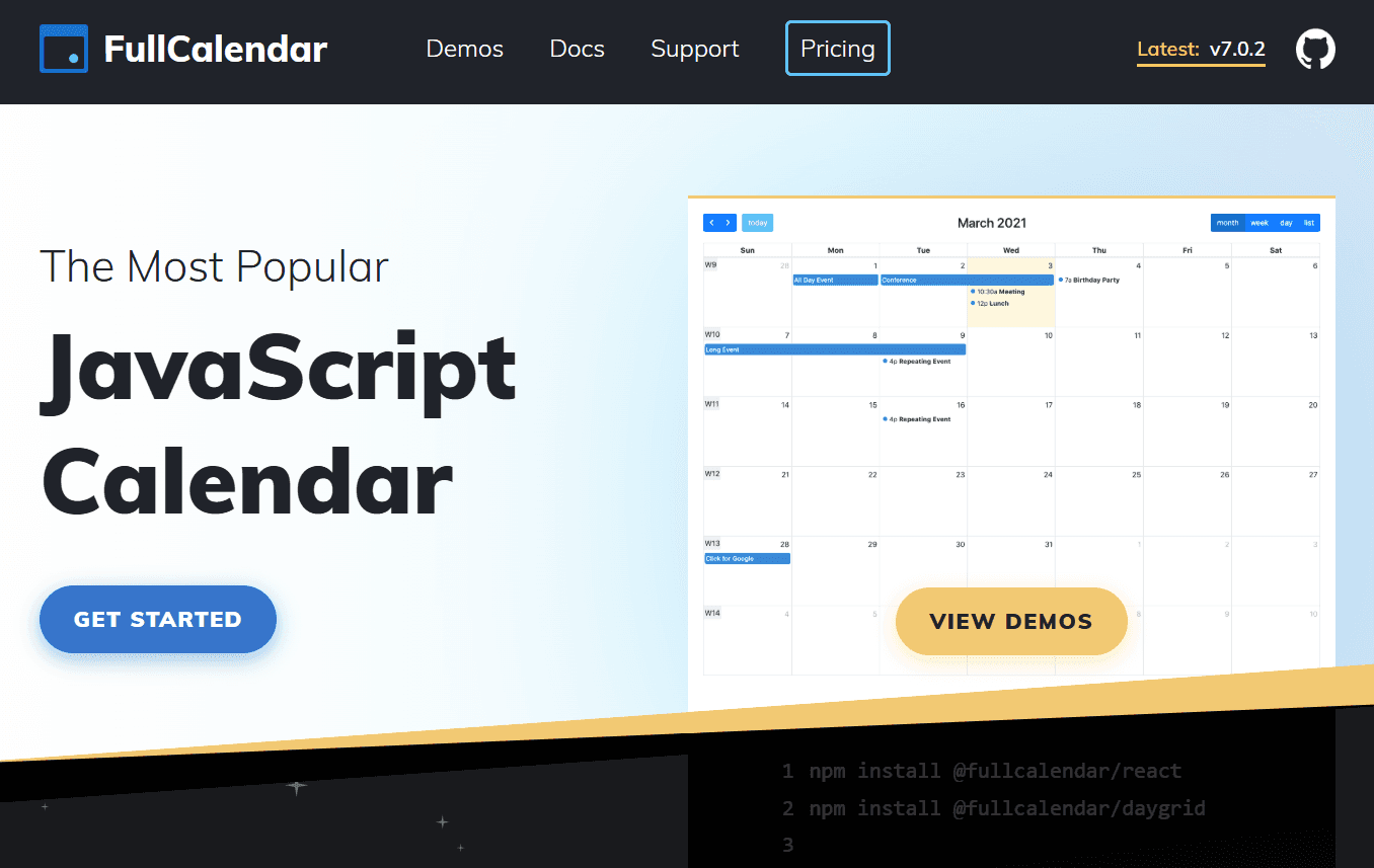 FullCalendar