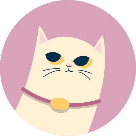 Illustration of the catwith yellow background