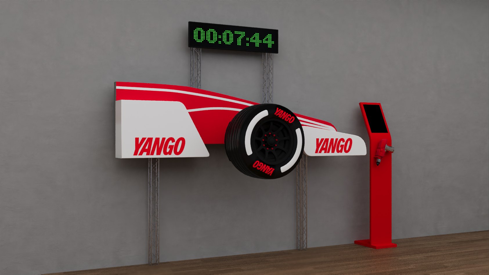 Entertainment zone created by our team for Yango internal office event experience