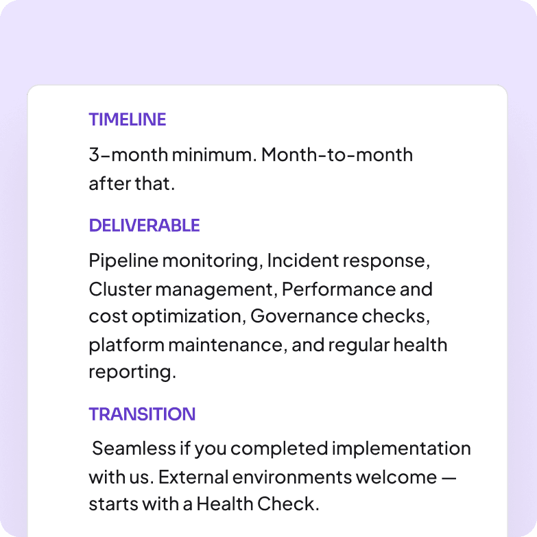 managed services Lakehouse