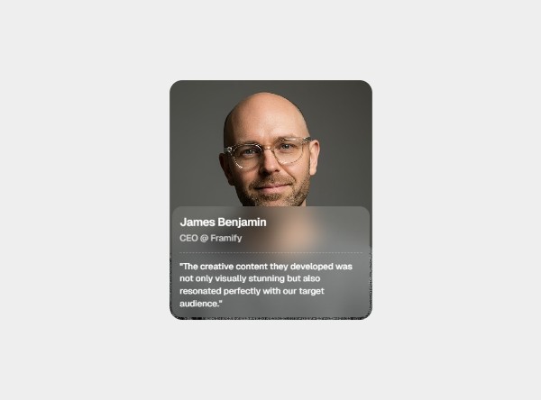 Framer Testimonial Card Component