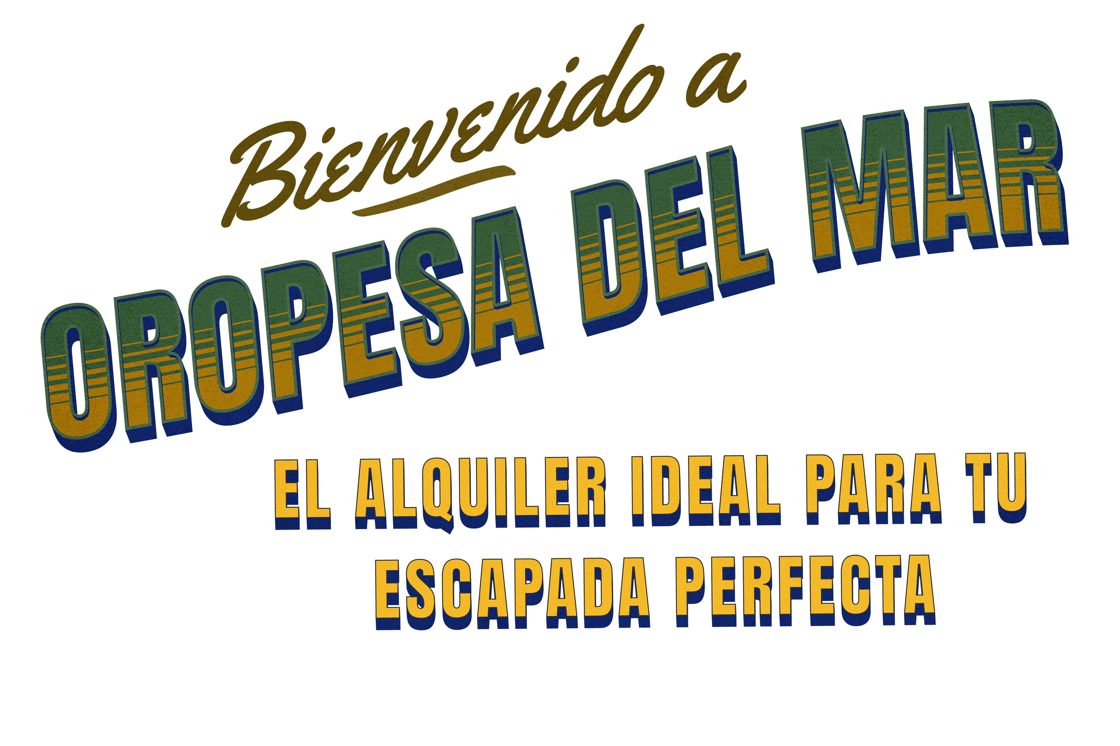 Vintage Text saying Welcome to Oropesa del Mar