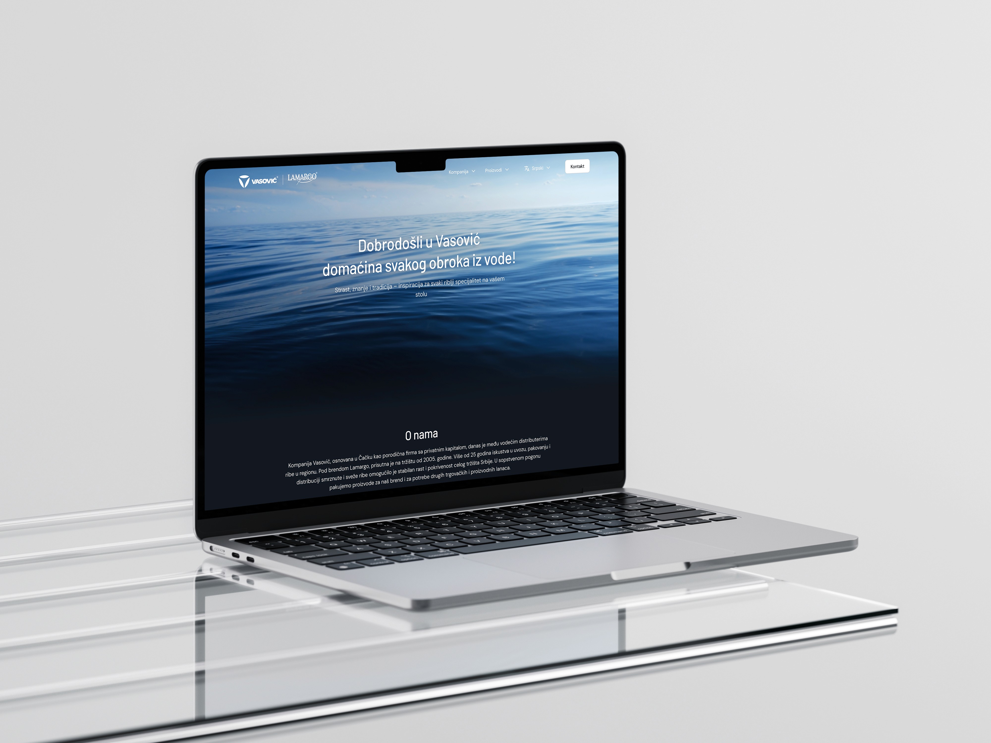 Prezentacija dizajna početne stranice web stranice za Vasović