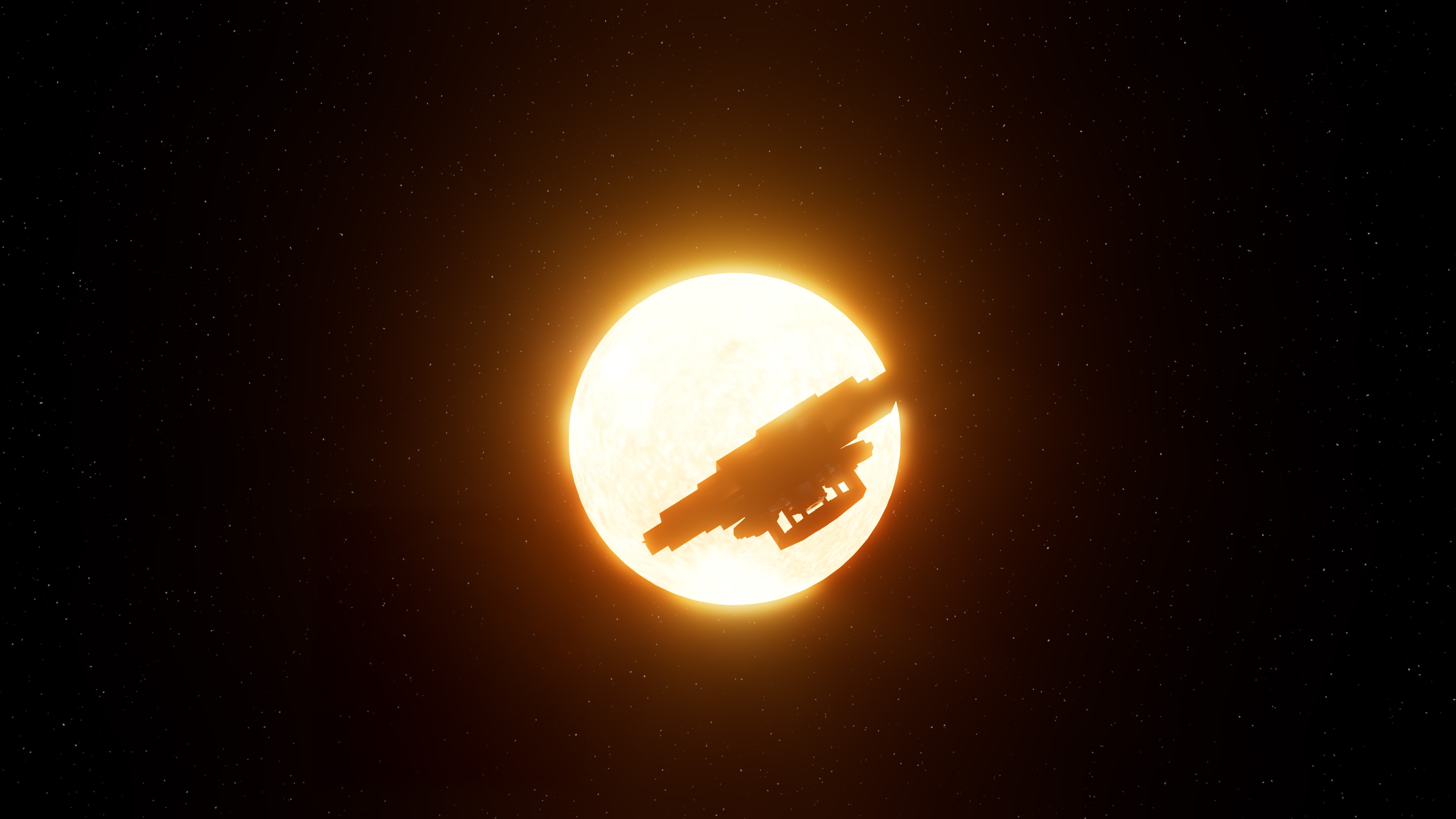 Star Catcher Power Node silhouetted by Sun