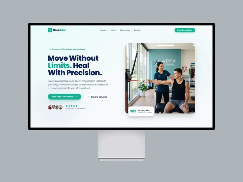 Webdesign-Konzept für eine Physiotherapie-Praxis – Portfolio von ArtiPixel Webdesign Berlin