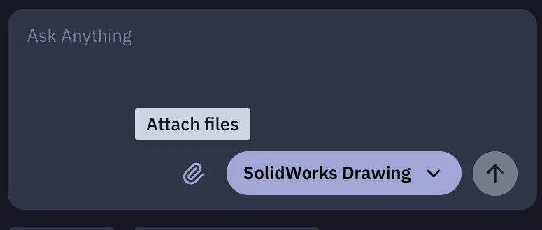 Attach straight from the prompt box.