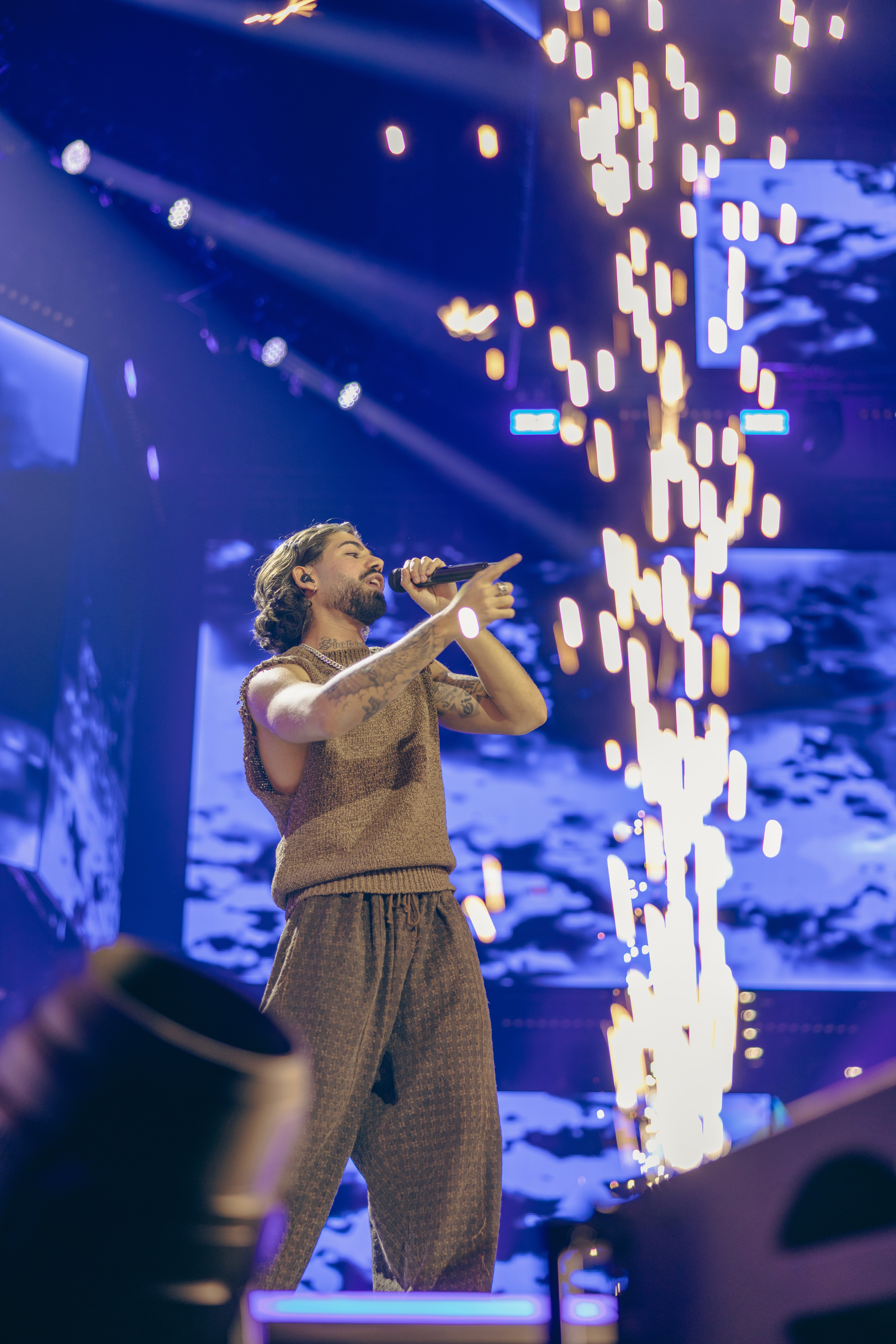 Stylish model in crowd