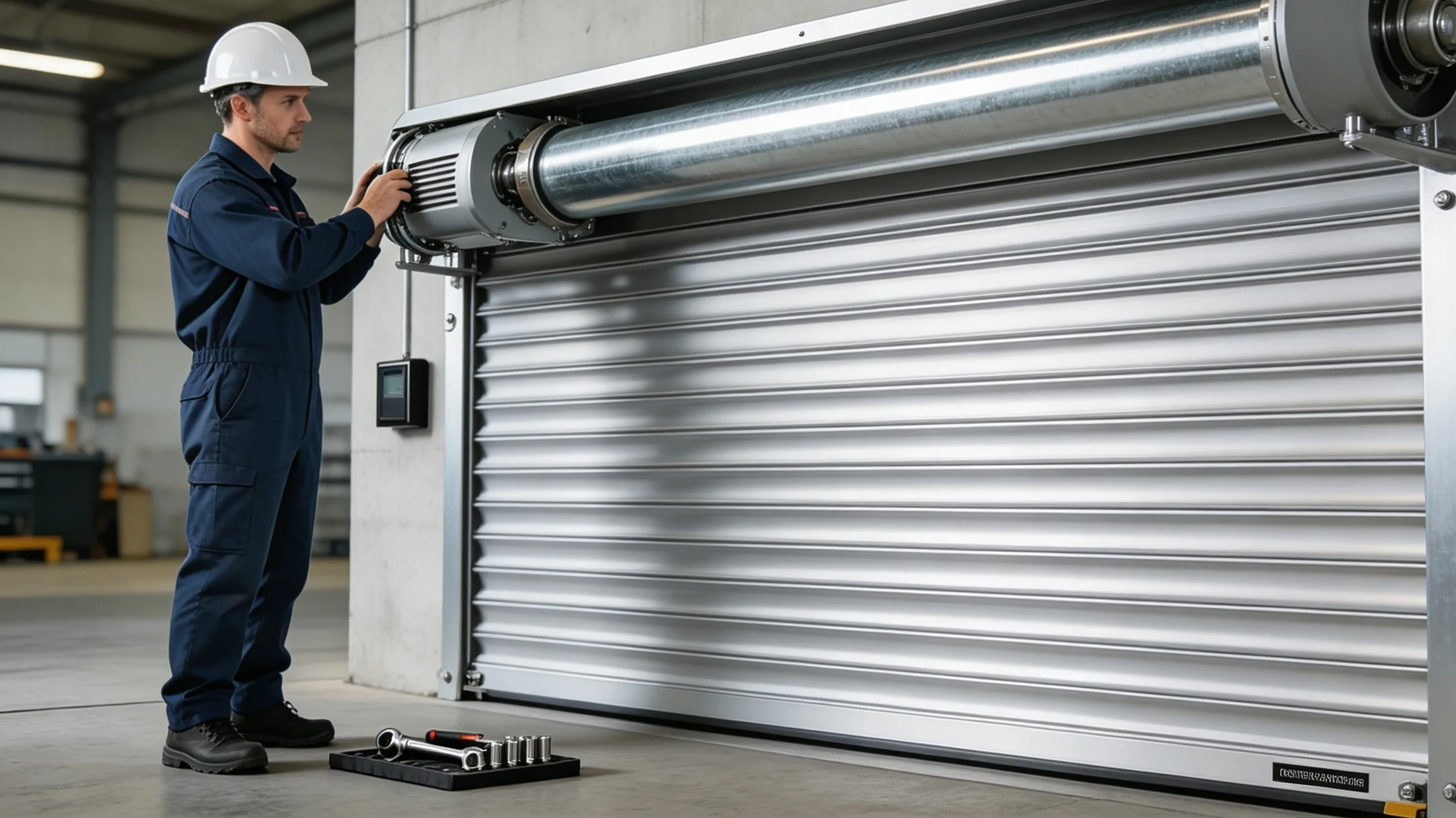 Tubular motor installation for roller shutter automation