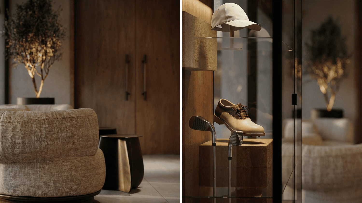 Interior render of a reception area