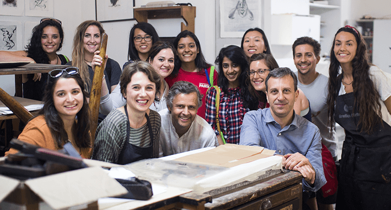 printmaking workshop group photo