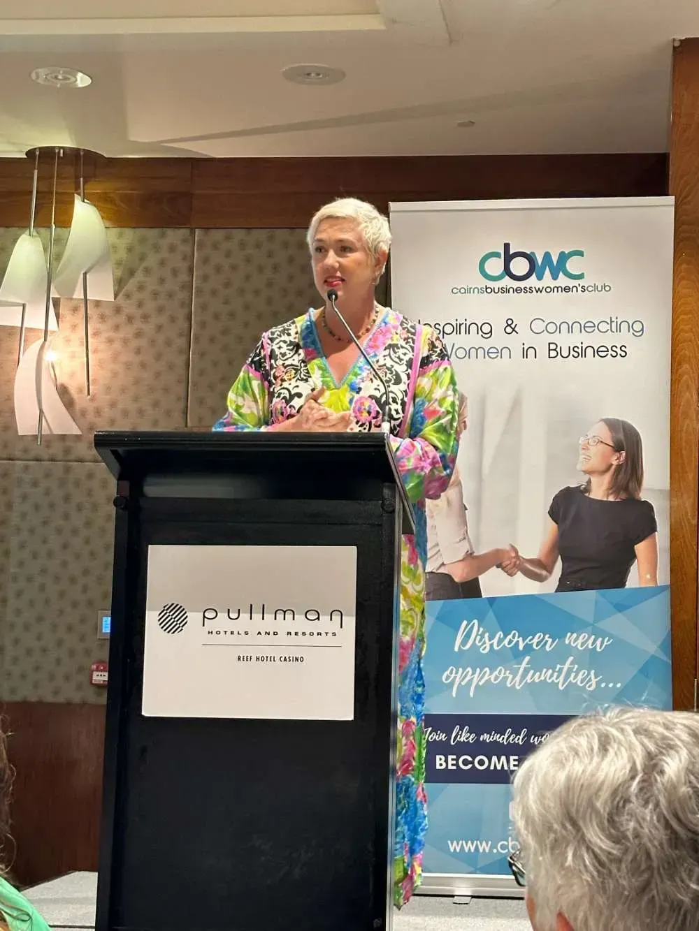 Phoebe talking at CBWC