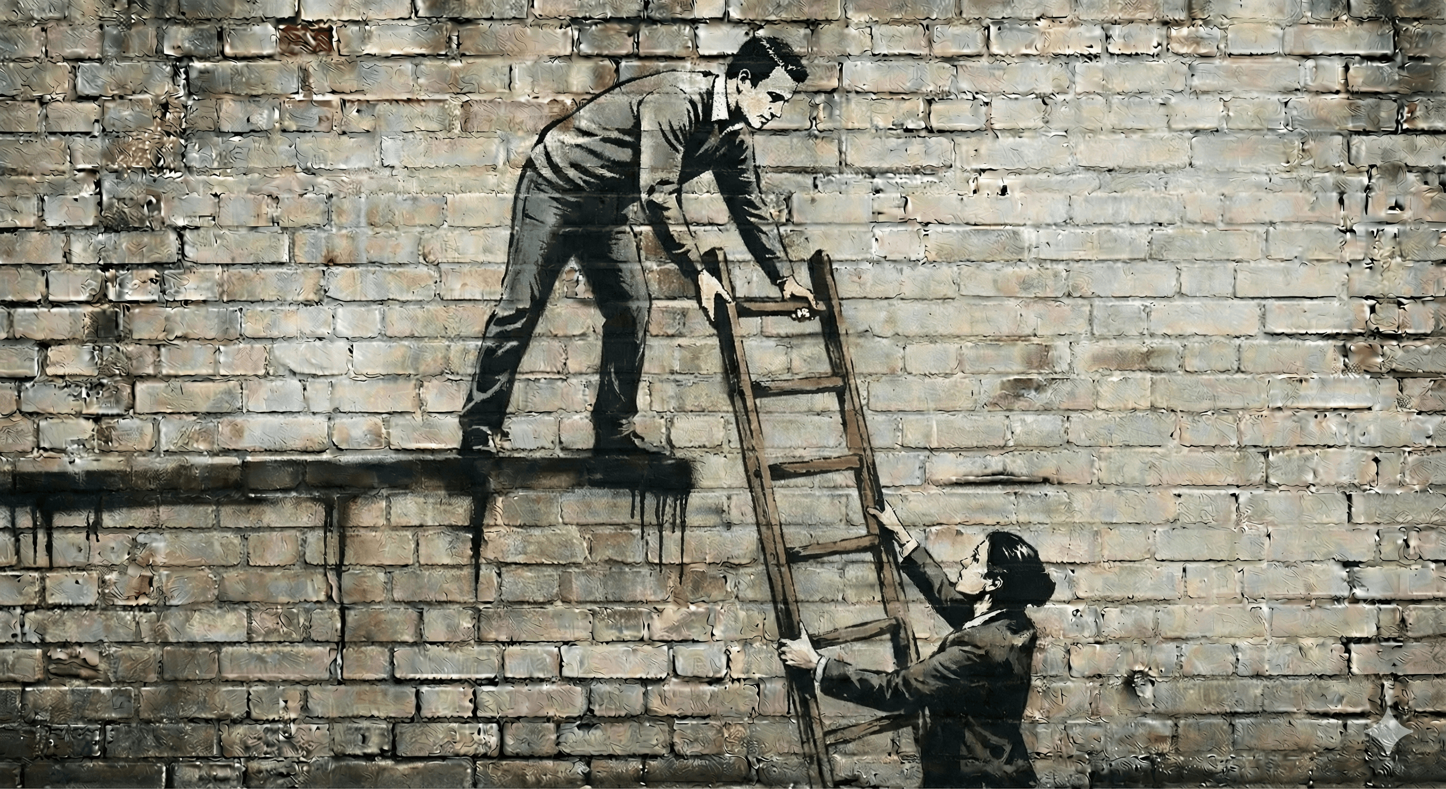 person handing the ladder down