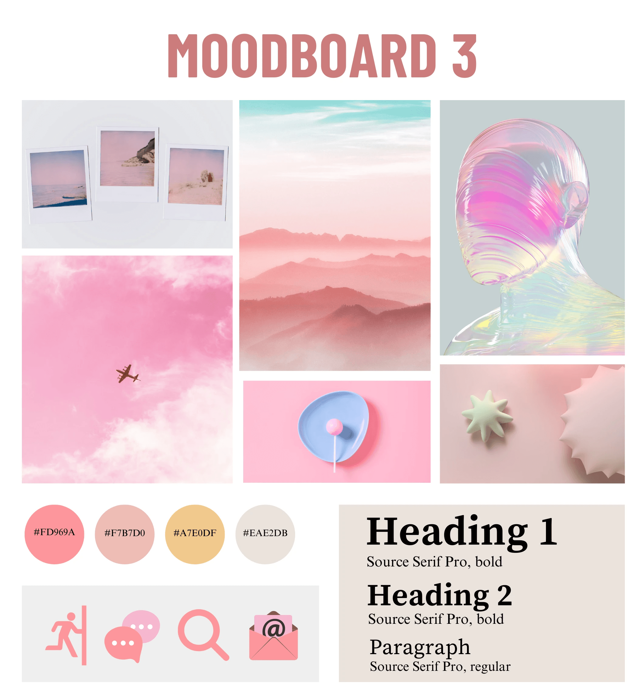 Moodboard 3: pastel pink palette