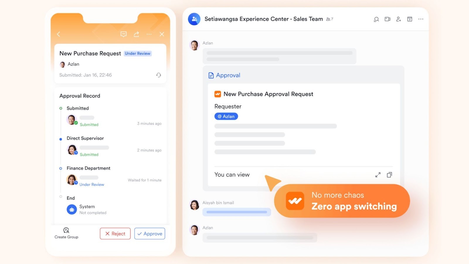 Lark Approval's automated document workflow