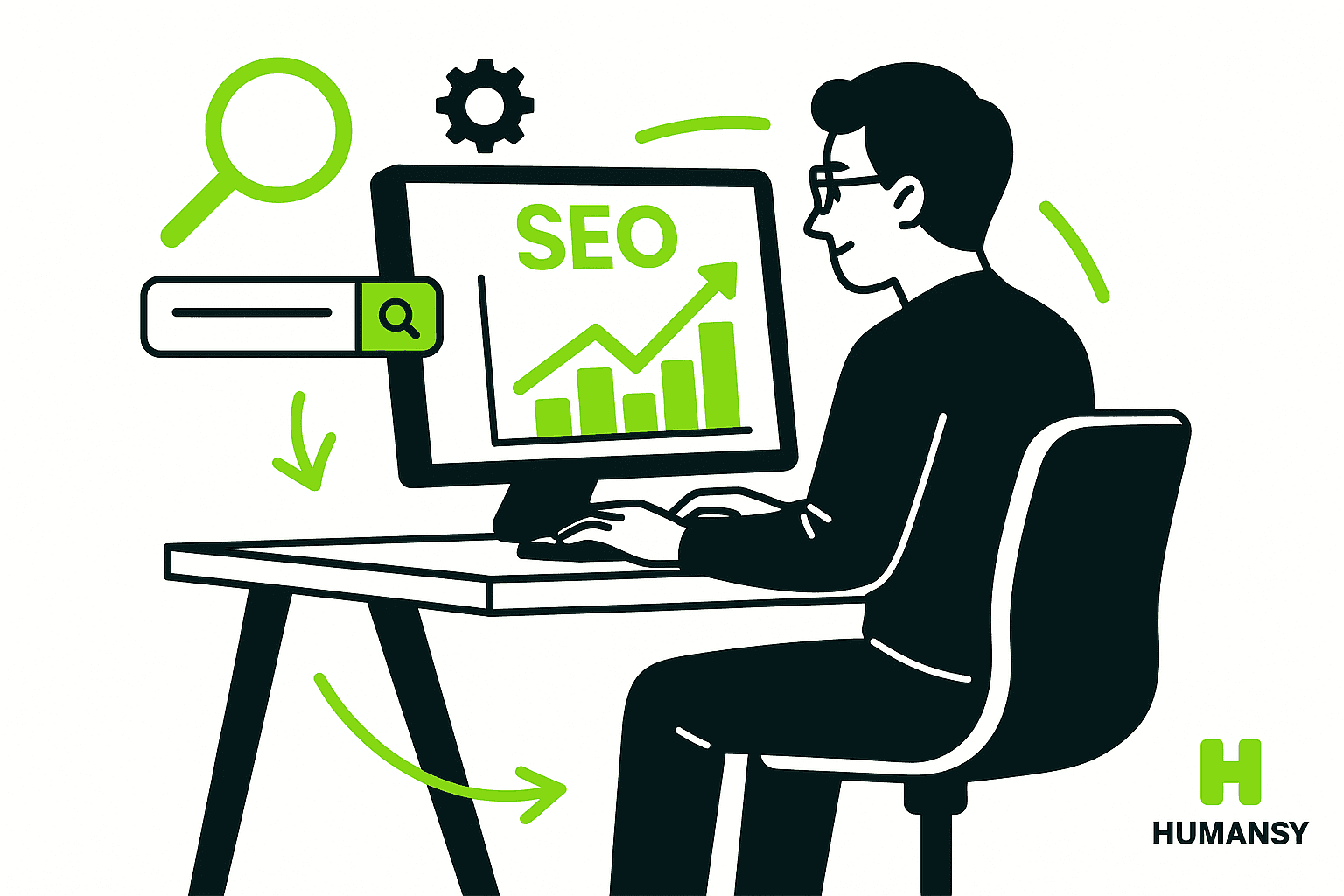 Person analyzing SEO data on screen, representing ecommerce marketing tactics and e-commerce growth strategy.
