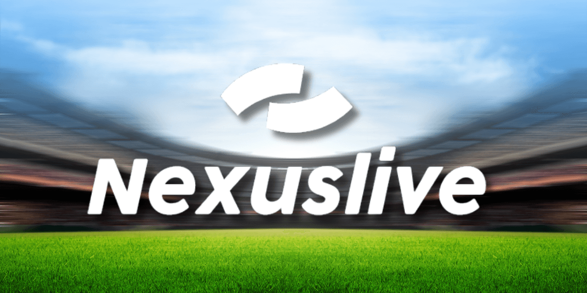 NexusLive logo with a football graphic, promoting live sports streaming solutions for media companies and audience engagement.