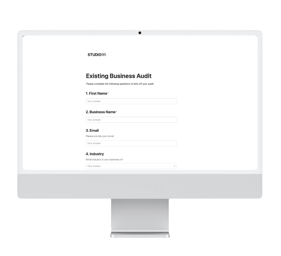 IMac Image of a Studio95 Audit Form