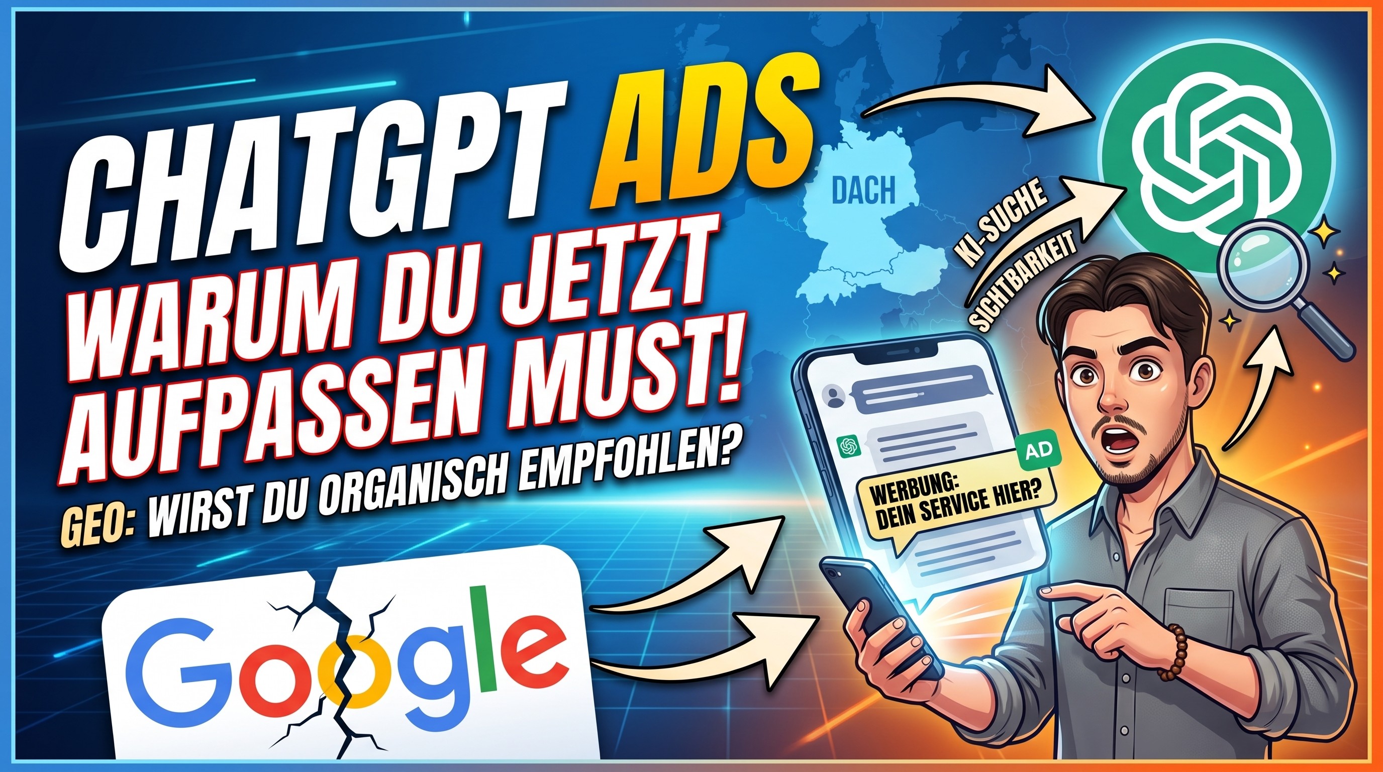 ChatGPT Ads im DACH-Raum, KI-Suche und organische Sichtbarkeit als neuer Werbekanal neben Google