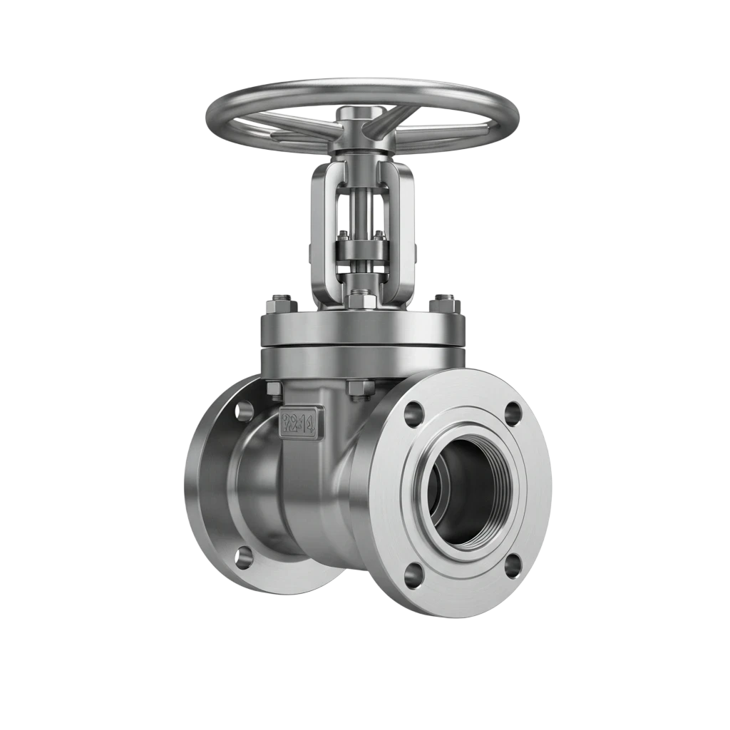 Industrial flow control valve close-up