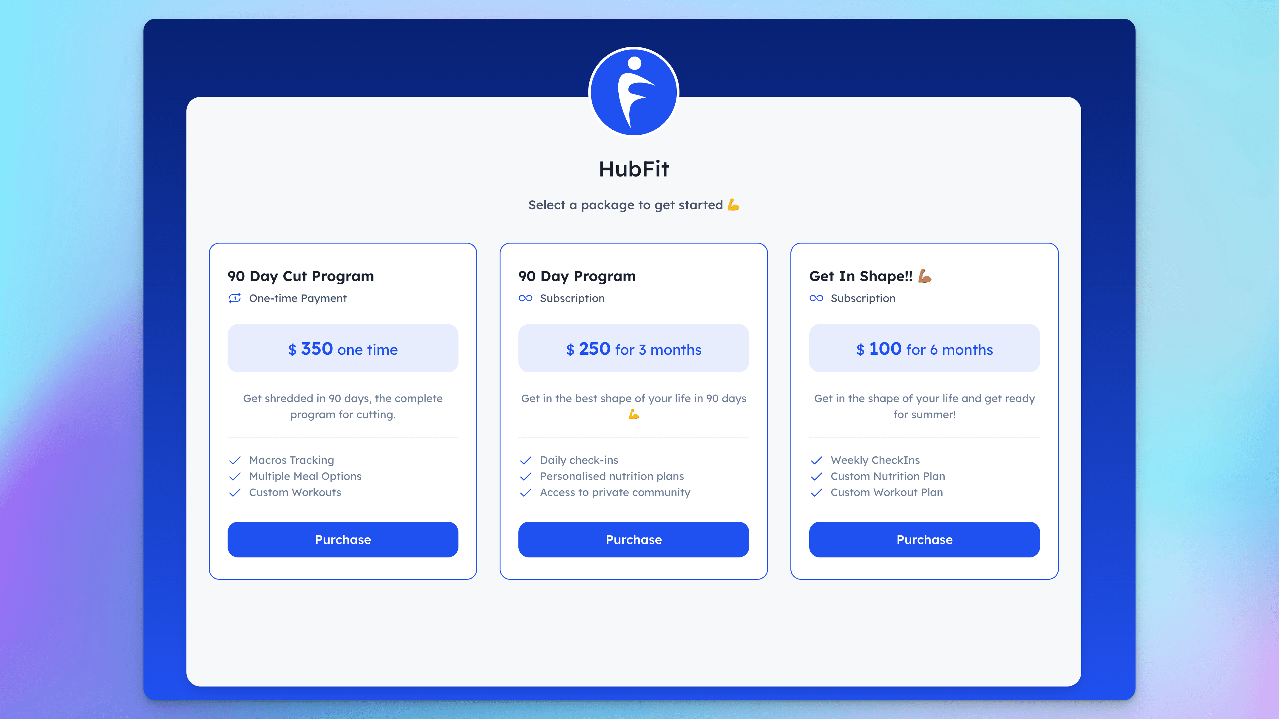 your own pricing page