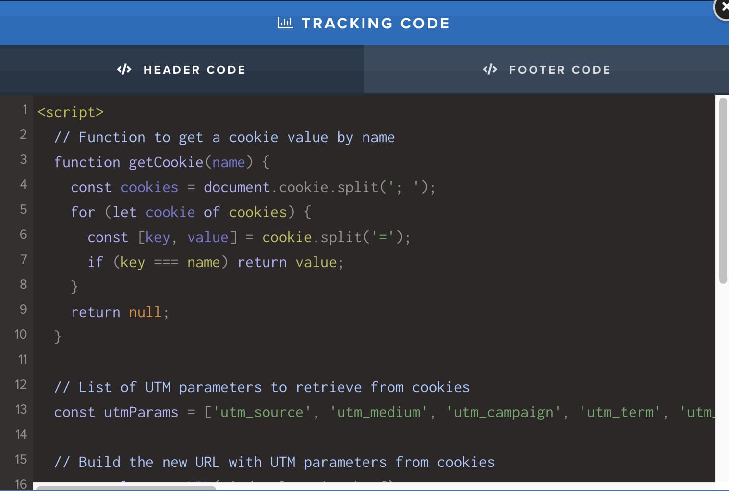 Code that takes cookies and puts them back into the URL