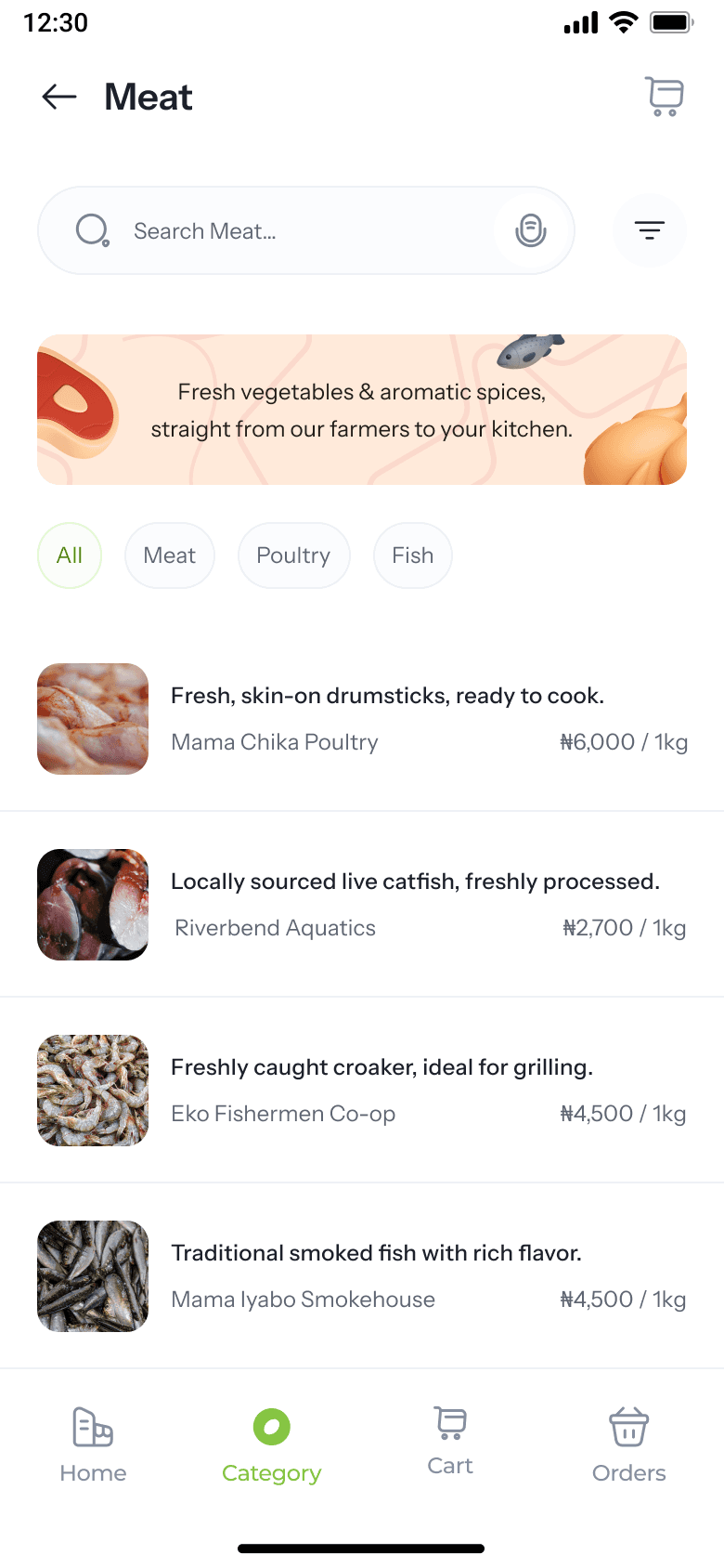Search & Categories, screen 2