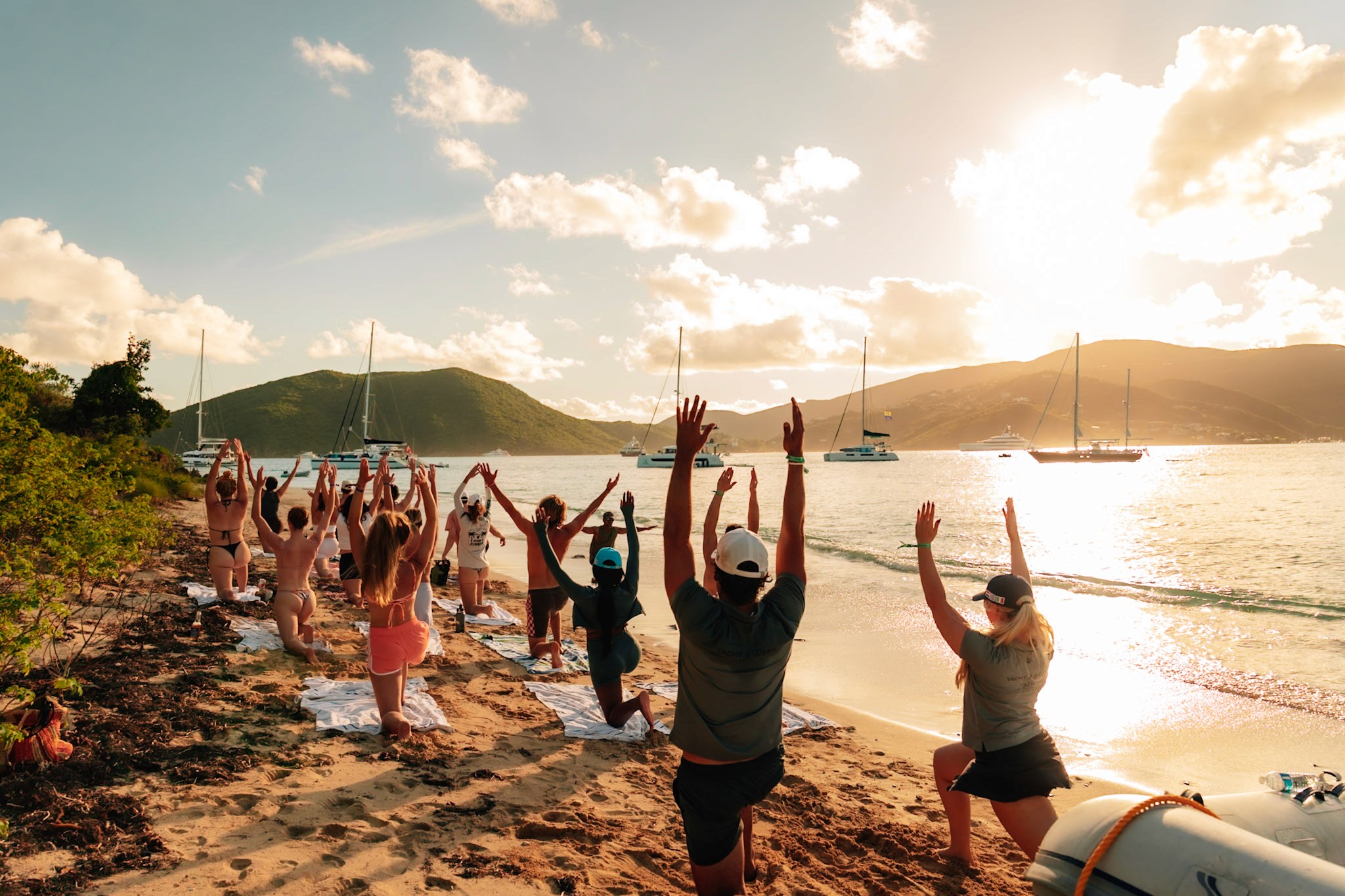 Lifestyle photo from Yacht Week BVI created for social media and travel brand marketing