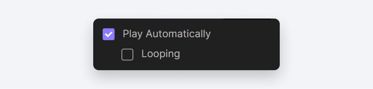 Play automatically option