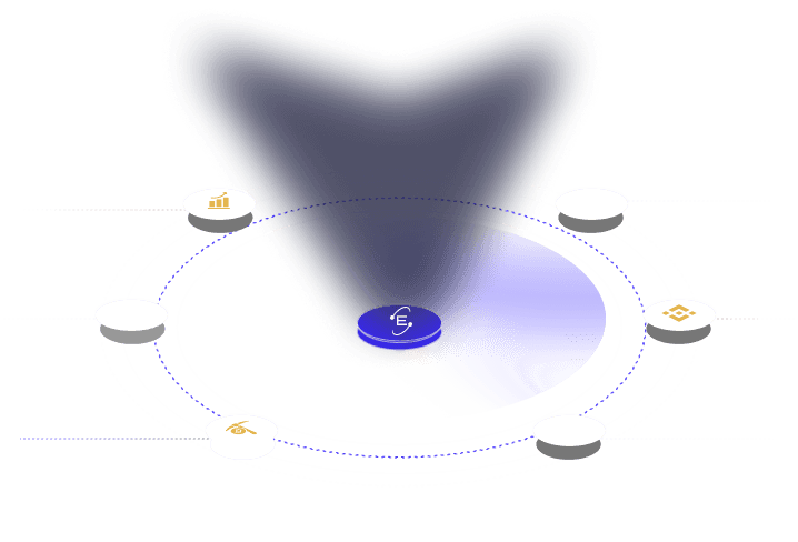 Crypto Linked with Cryps in center of area isometric view