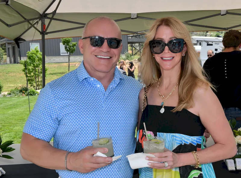 Happy guests at an event