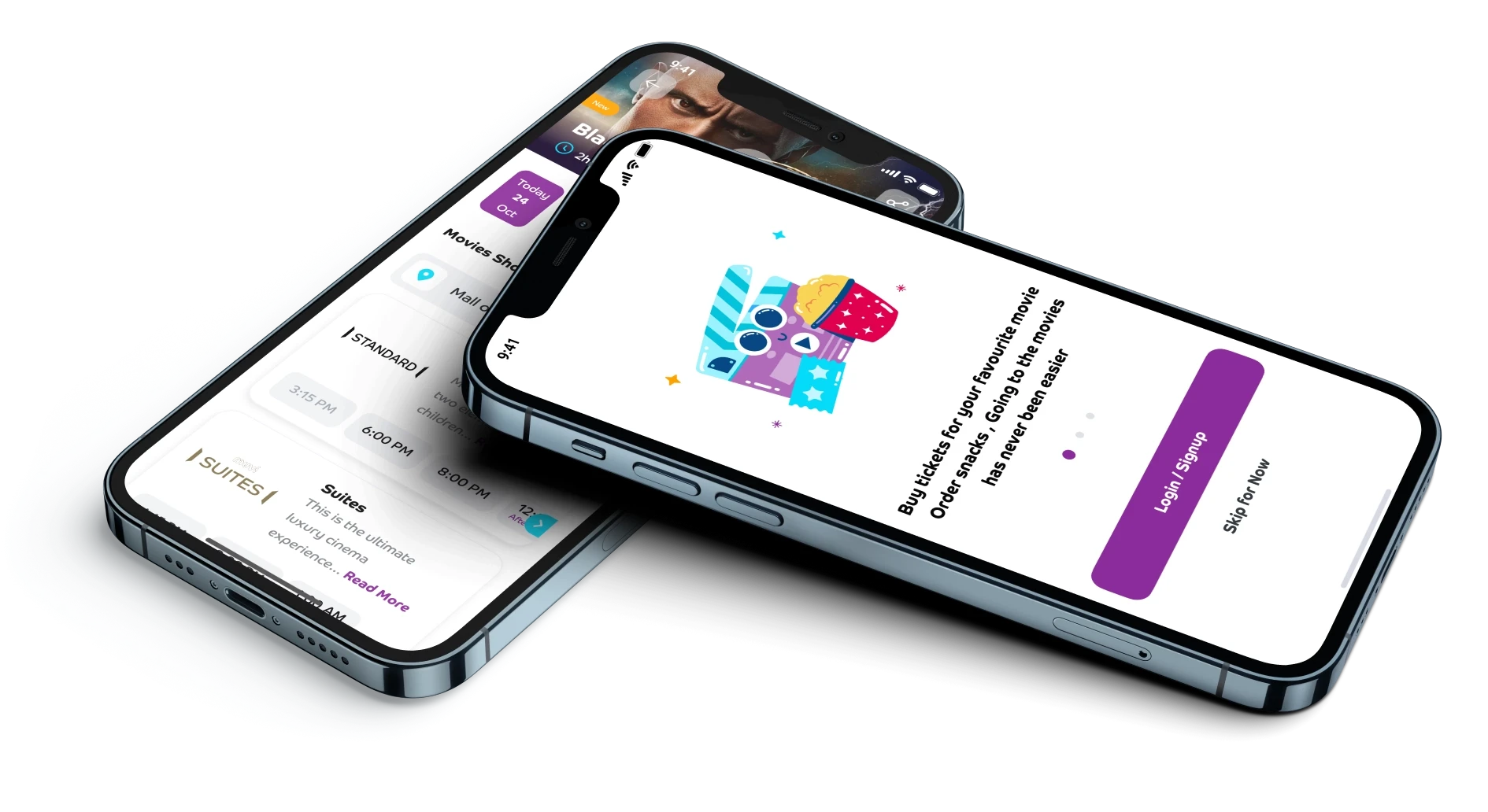 Banner illustration showing Muvi Cinemas' digital transformation and partnership with Alpha Apps