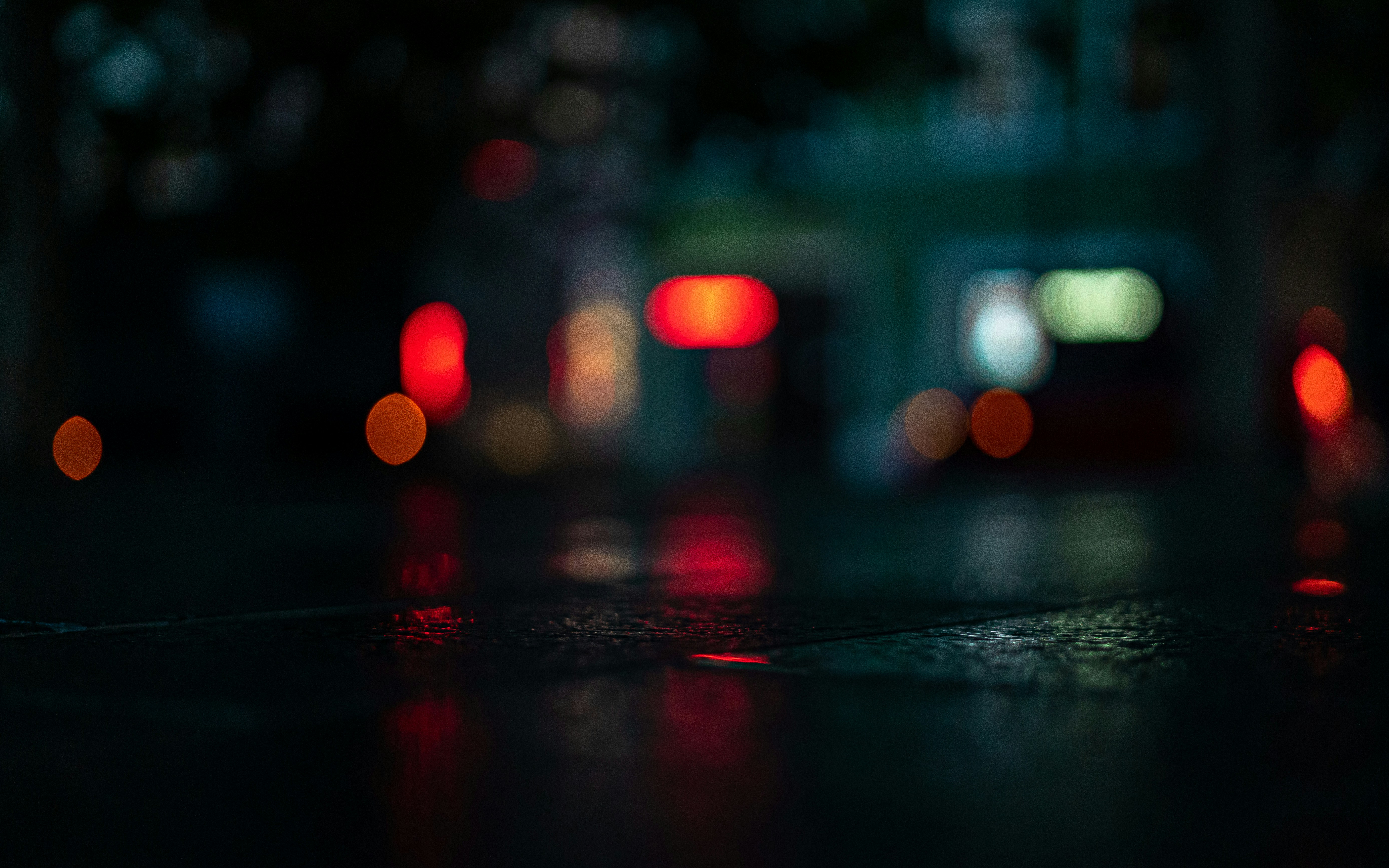bokeh photography of city lights during night time