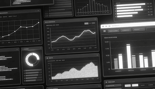 Analytics dashboard displaying performance metrics, charts, and operational insights across multiple data streams.