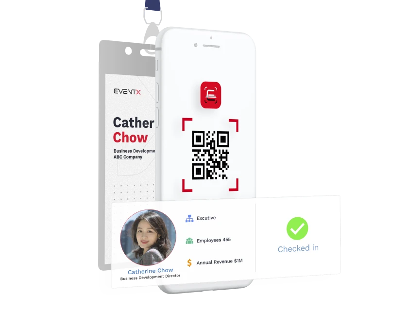Event badge for check-in