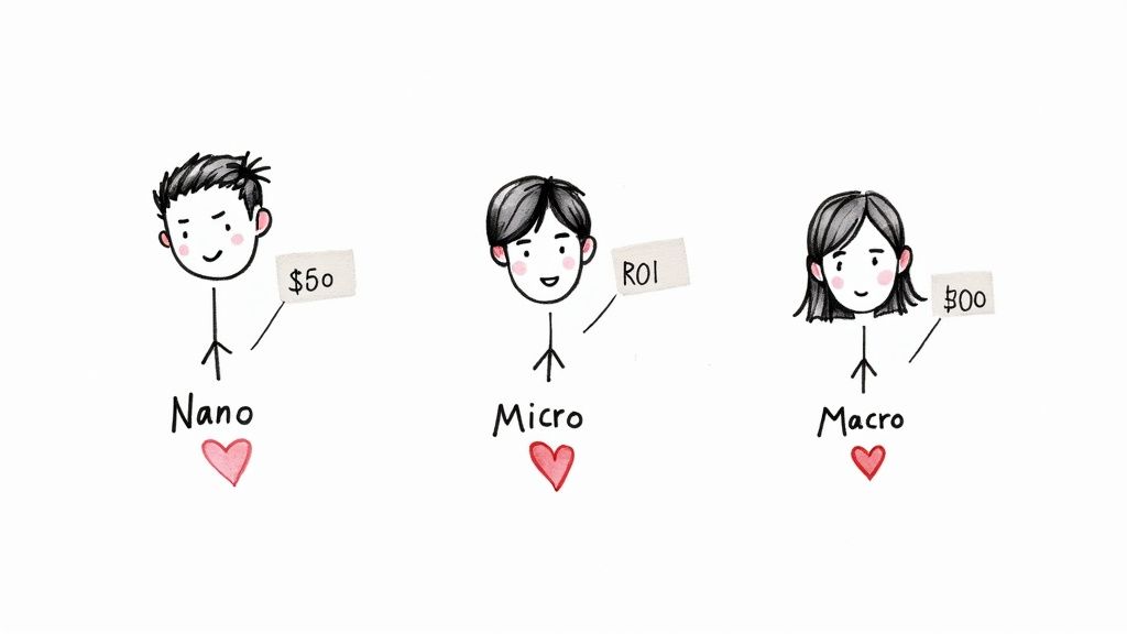 A group of diverse influencers collaborating on content creation for a brand campaign.