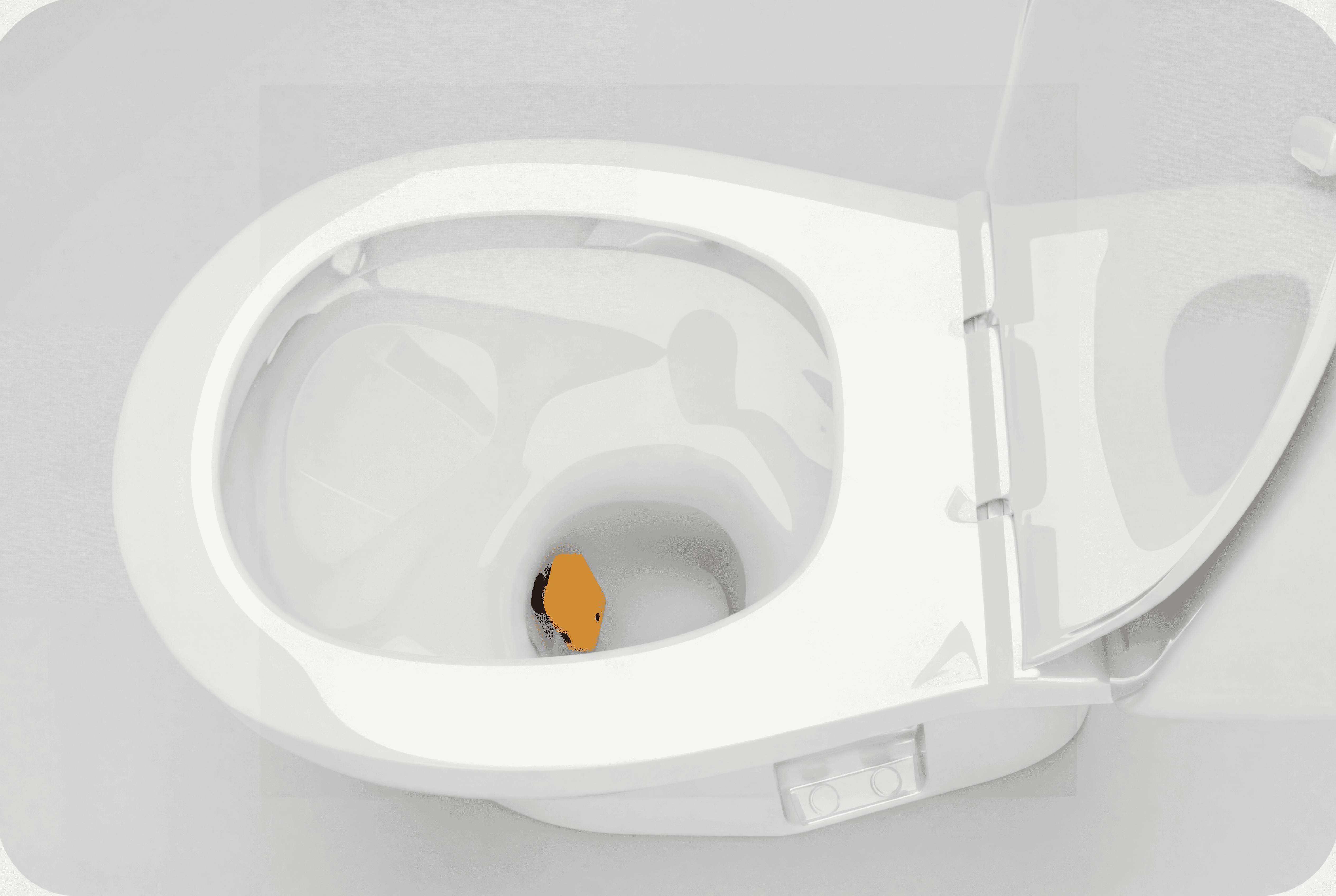 a product rendering of the efflux in a toilet