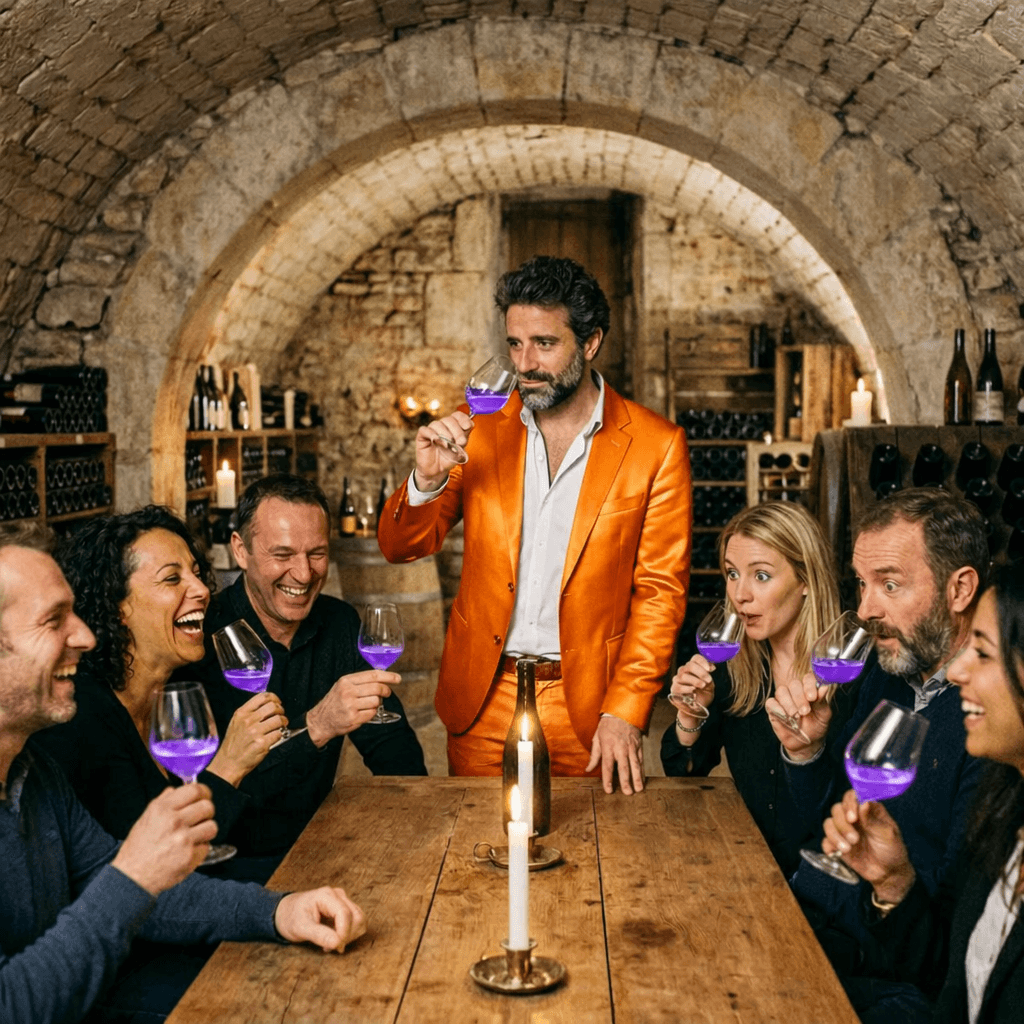 Participants à une fausse dégustation organisé par la Jeance team building