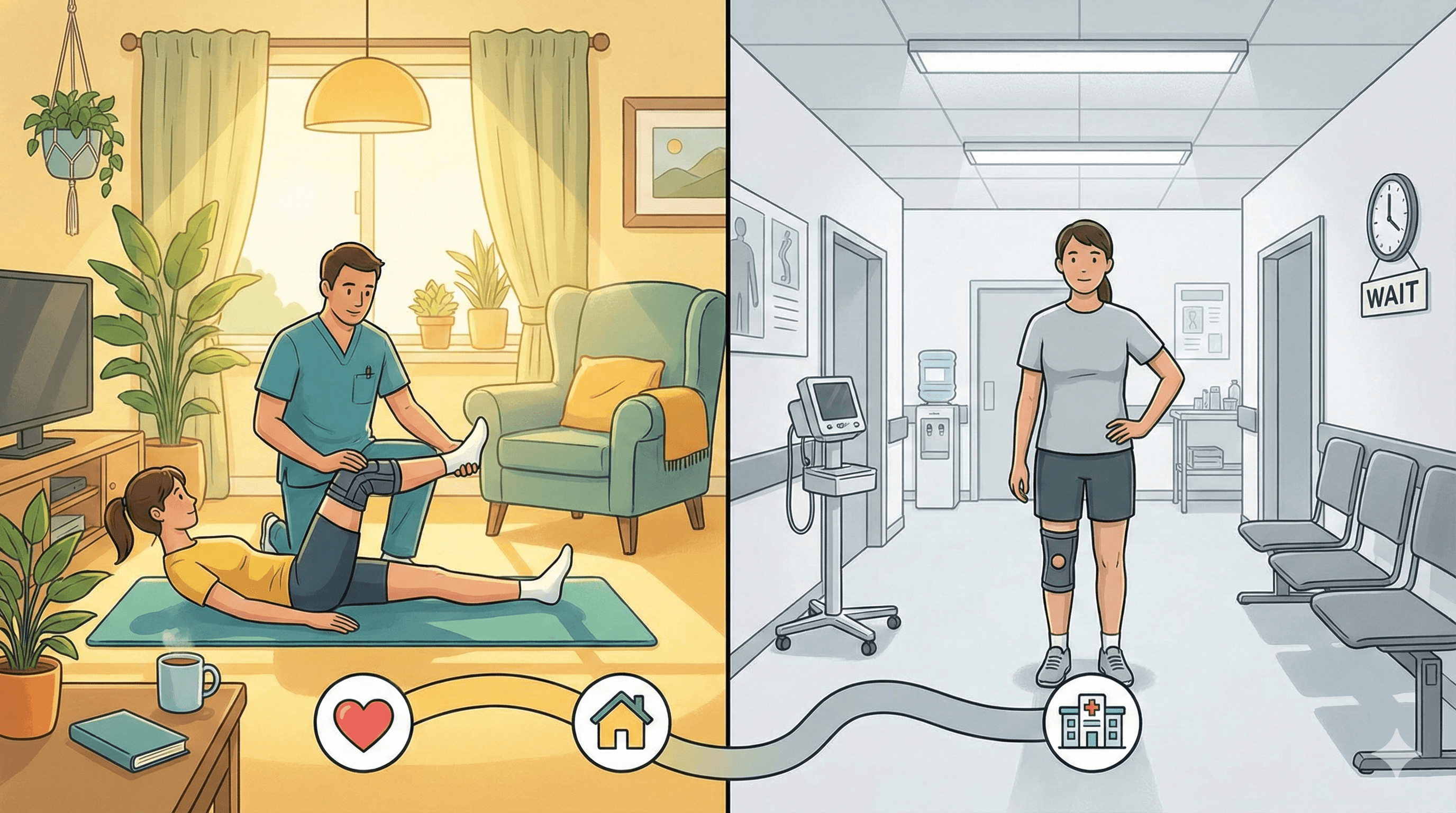 Knee replacement rehab: Why home physio beats the clinic