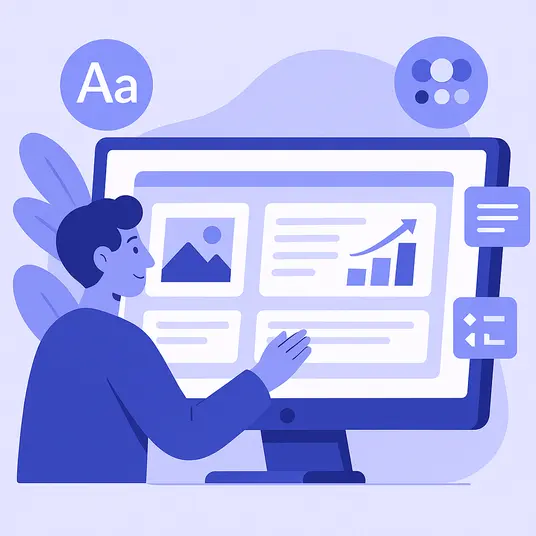 A clean, professional example of slide design featuring minimal text and visual elements that support storytelling and clarity.