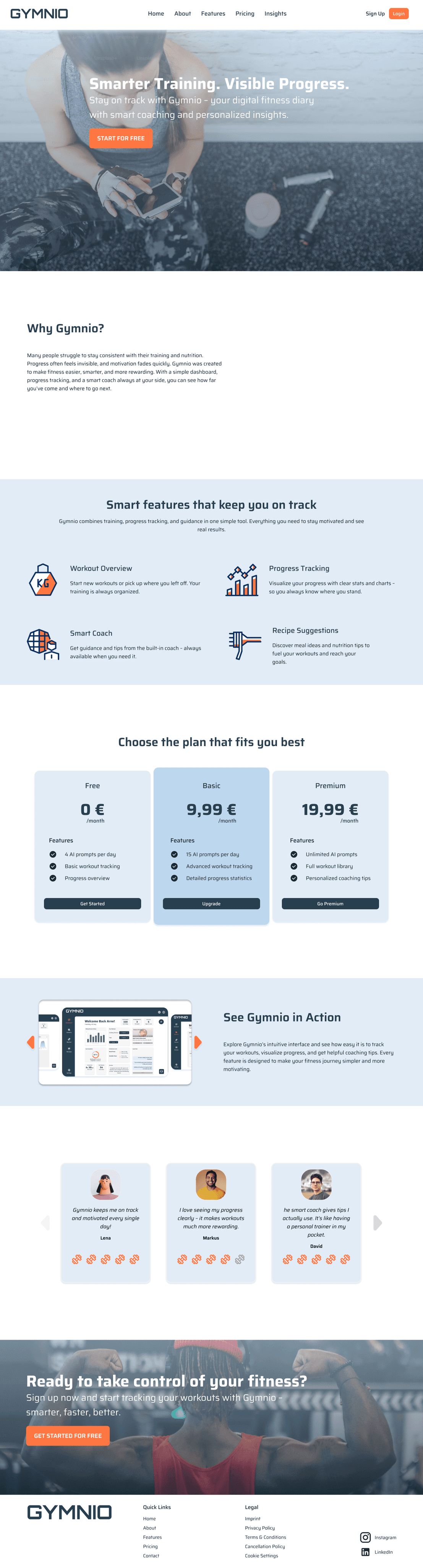 High-Fidelity-Design der Laningpage