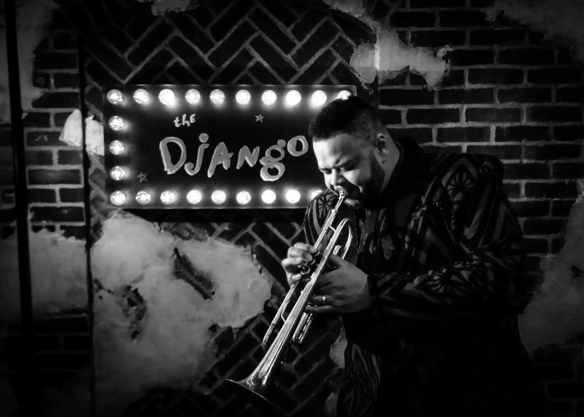 Trumpet player in The Django