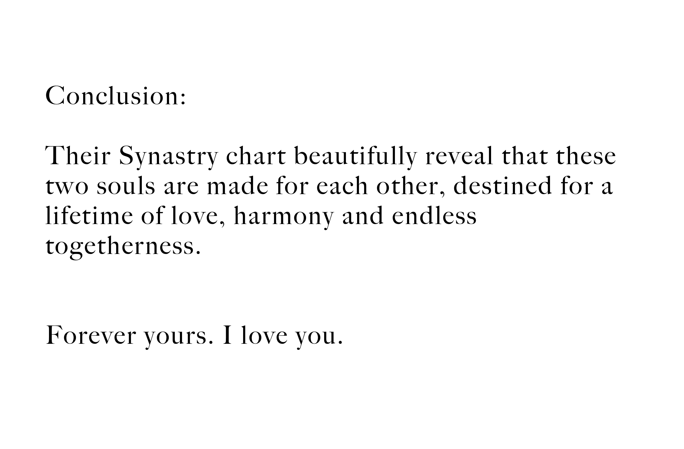 Synastry summary 12