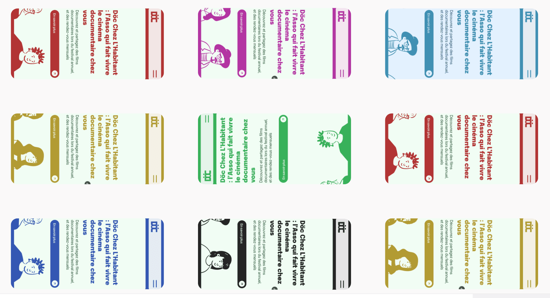 écrans de l'assoction Döc Chez l'Habitant, designé et développé par Ilies MANATA, Ux / Ui Designer, Développeur Expert Framer, Nord, Lille