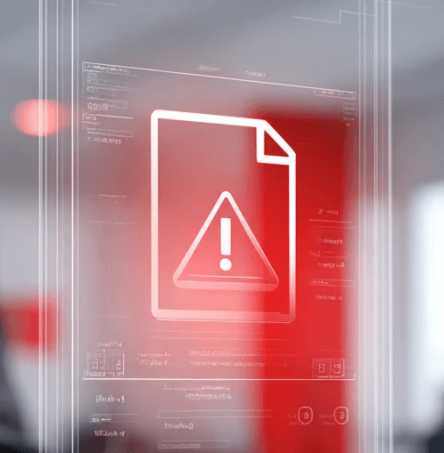 warning icon on a screen