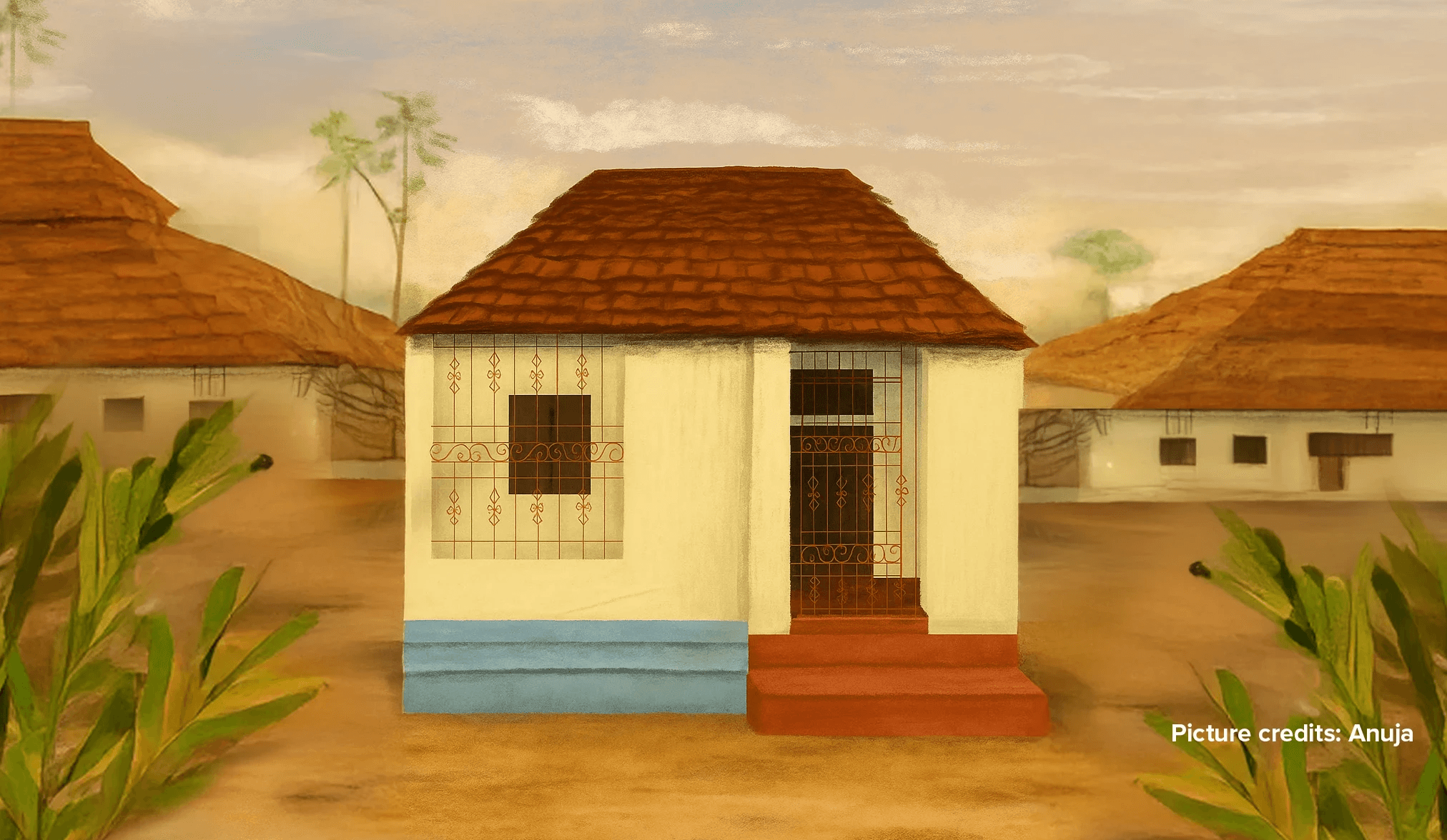 Tree in the middle of an island at night