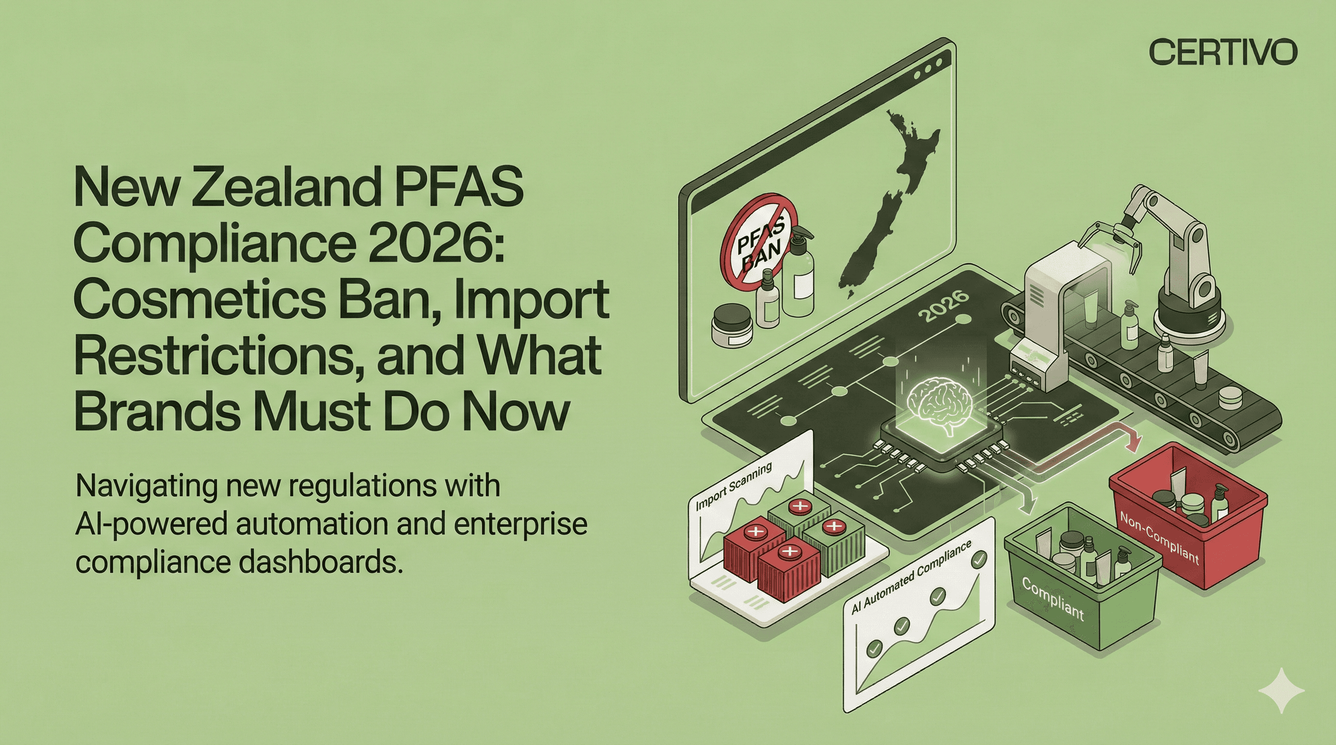 New Zealand PFAS Compliance 2026: Cosmetics Ban, Import Restrictions, and What Brands Must Do Now