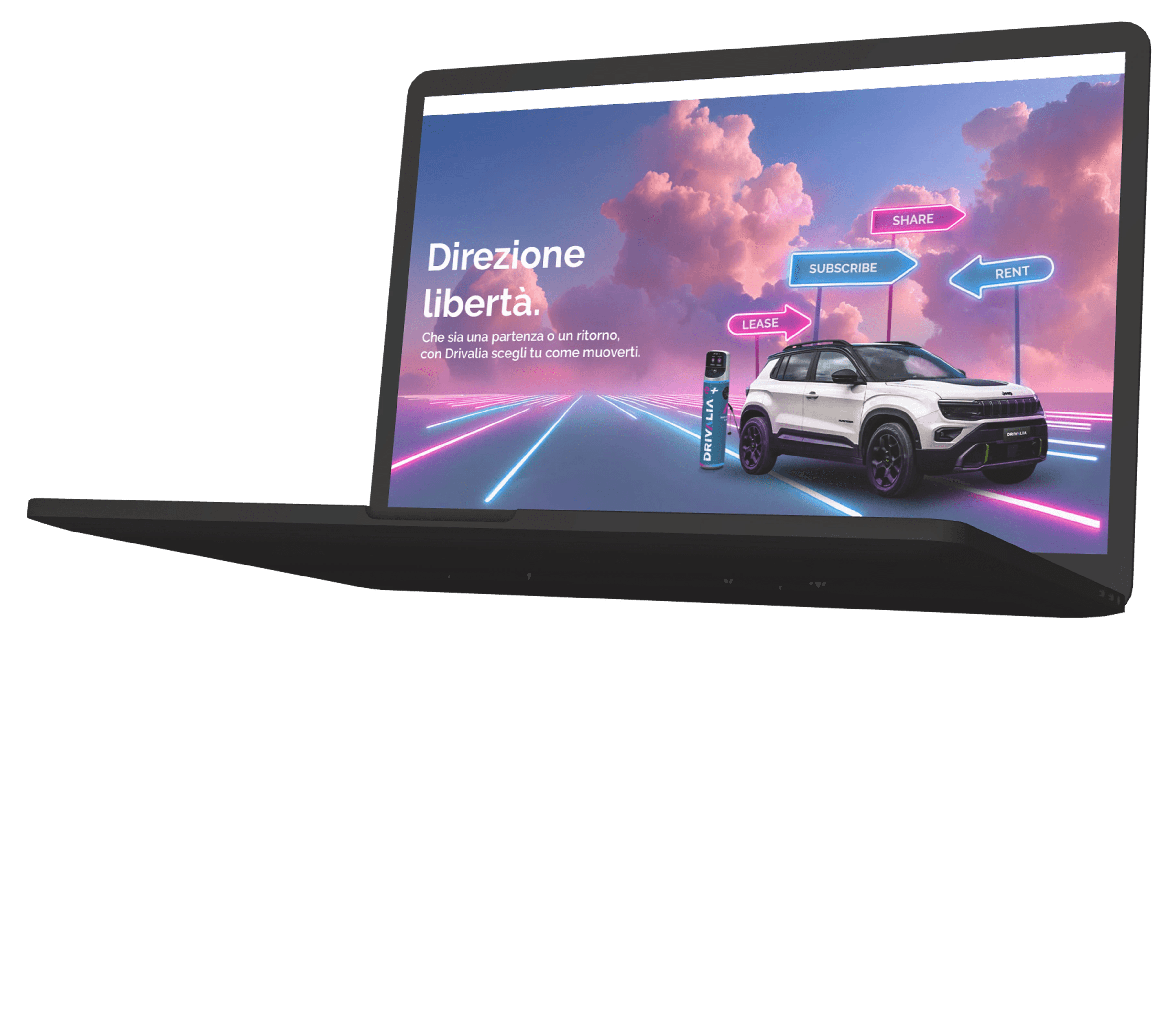 Mockup Desktop della Campagna Drivalia "Back to School" Italia