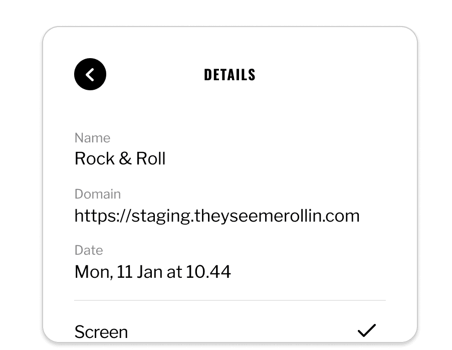 Image of the details of a test
