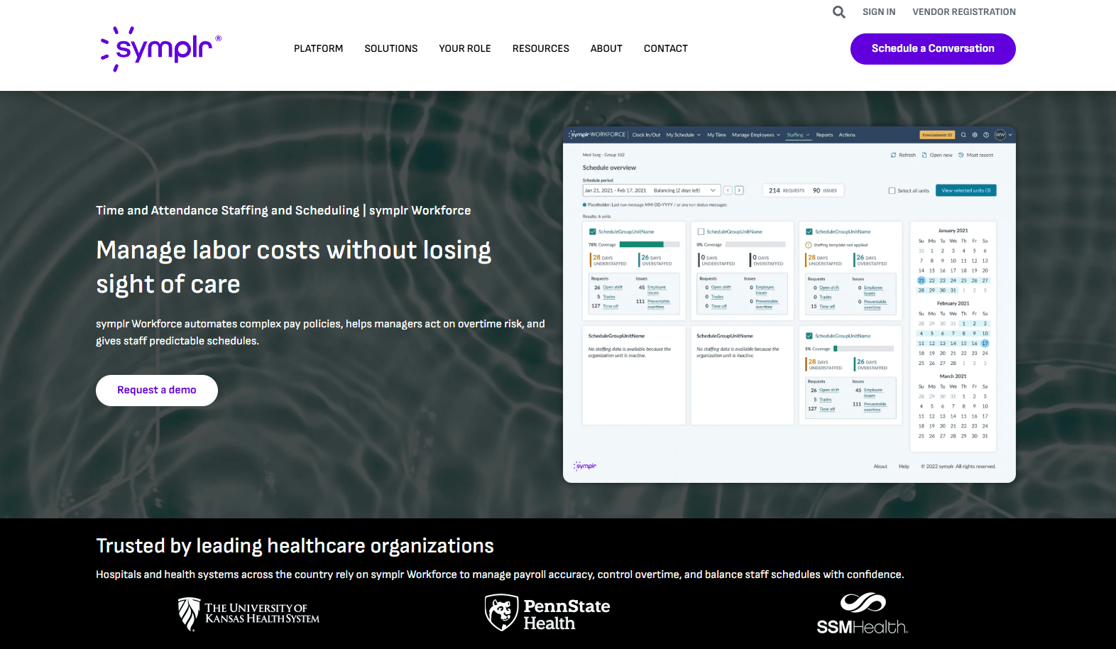 symplr Workforce homepage